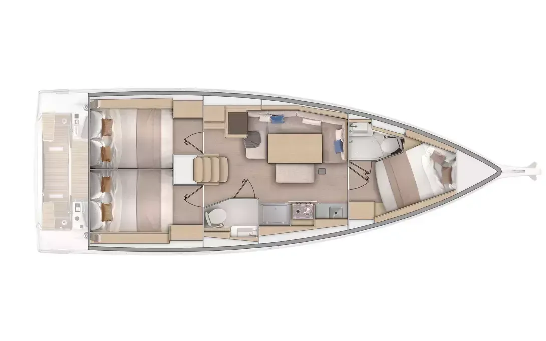 Kliun: Stylish 3-Cabin Sailing Yacht in Marmaris - Fotoğraf 2