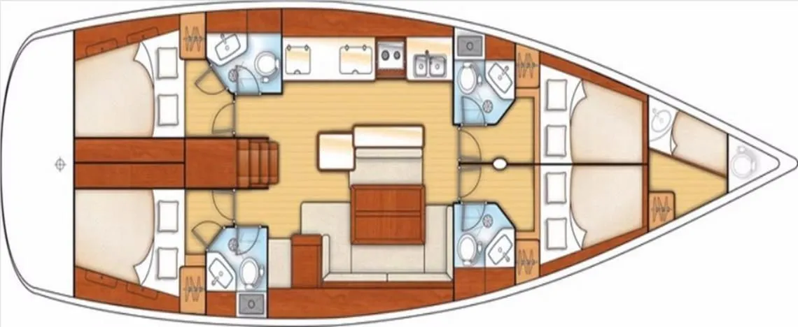 Aida: Oceanis 50 - 5 Cabins, Marmaris - Fotoğraf 2