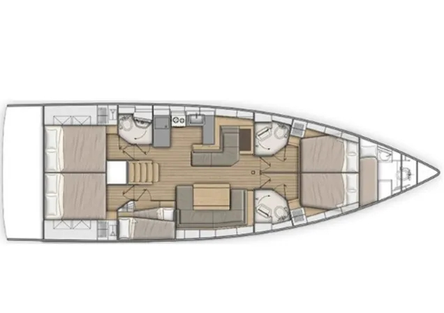 East: Spacious 6-Cabin Sailing Yacht in Marmaris - Fotoğraf 2