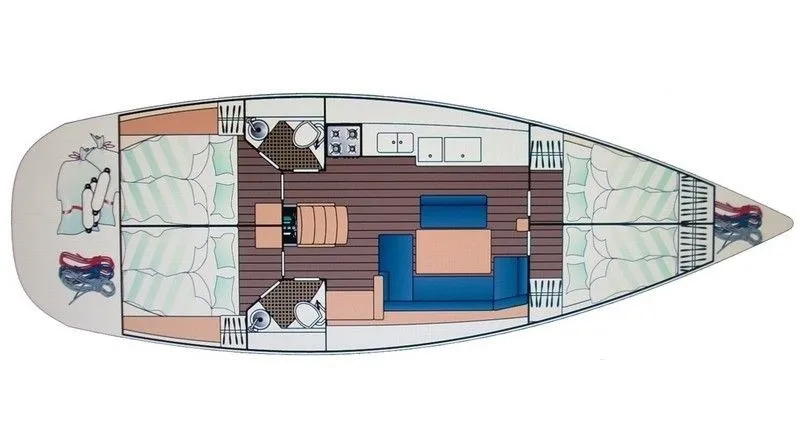 Night and Day: Stylish 4-Cabin Sailing Yacht - Fotoğraf 2