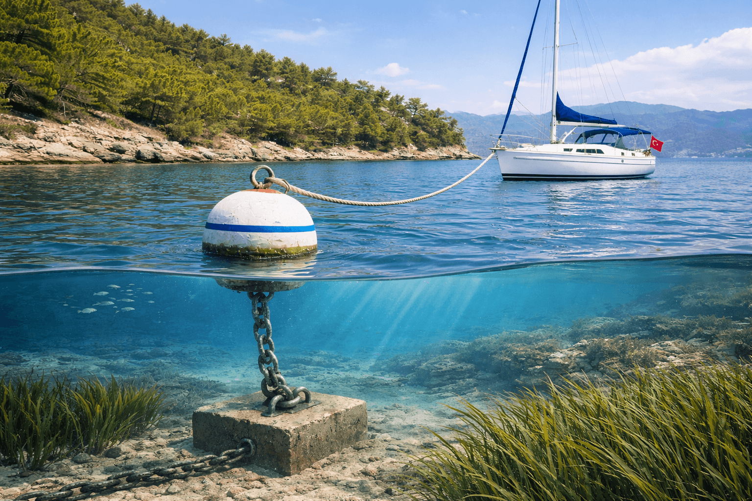 How Does the Mooring Buoy System Work in Göcek?