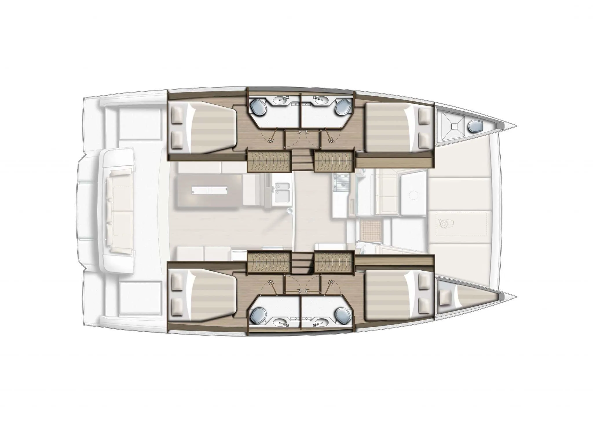 12.85m Marmaris Catamaran Bali 4.2 Hire - Fotoğraf 2