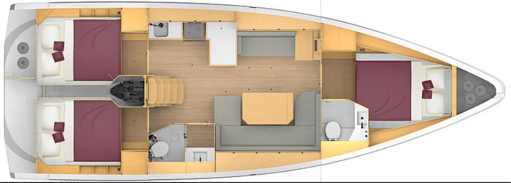Fethiye Kiralık Bavaria C42 12.38m Yelkenli Yat - Fotoğraf 2