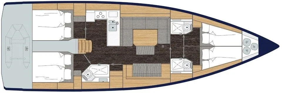 Charter a 13.98m Bavaria C45 Sailing Yacht in Göcek - Fotoğraf 4