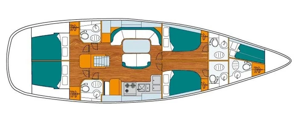 Charter a 14.9m Beneteau 50 Sailing Yacht in Marmaris - Fotoğraf 2