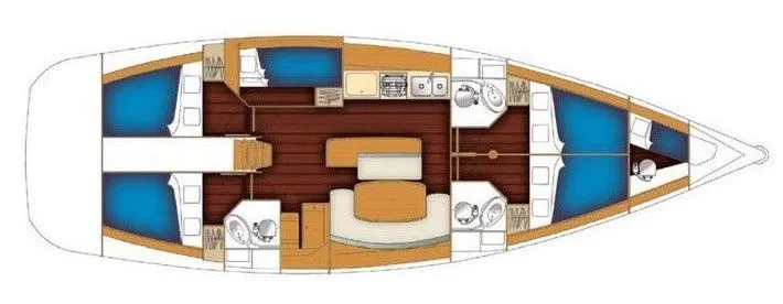 Rent a 15.65m Sailing Yacht Beneteau Cyclades 50 in Marmaris - Fotoğraf 2