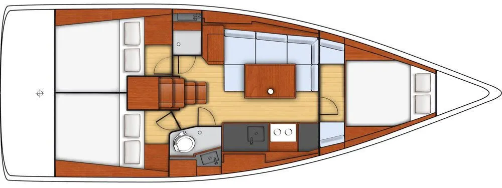 Арендуйте 11.5м Beneteau Oceanis 38 парусная яхта в Мармарис - Fotoğraf 2