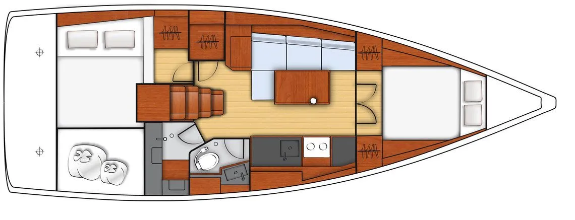 Göcek 11.5m Kiralık Beneteau Oceanis 38 Yelkenli Yat - Fotoğraf 2
