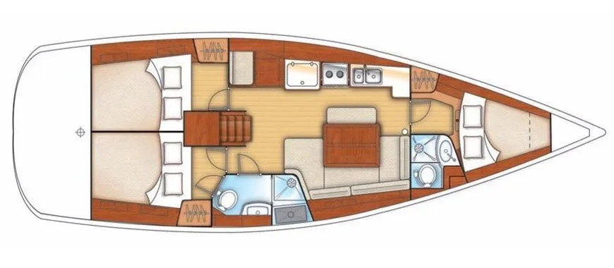 Marmaris 12.17m Kiralık Yelkenli Yat Beneteau Oceanis 40 - Fotoğraf 2