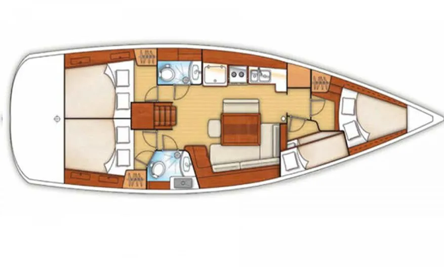 Взять в чартер 13.1м Beneteau Oceanis 43 в Фетхие - Fotoğraf 2
