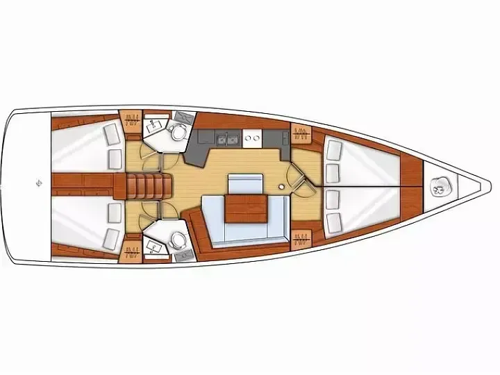 Rent a 13.85m 4 Cabin Sailing Yacht in Marmaris - Fotoğraf 2