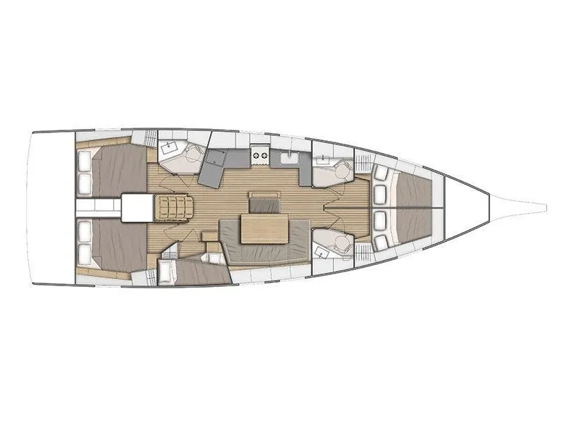14.6м аренда парусная яхта Beneteau Oceanis 46.1 в Орхание - Fotoğraf 2