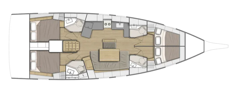 Göcek 13.65m Kiralık Beneteau Oceanis 46.1 Yelkenli Yat - Fotoğraf 2