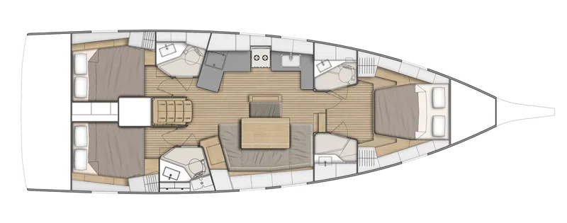 14.6м аренда Beneteau Oceanis 46.1 парусная яхта в Гёчек - Fotoğraf 4
