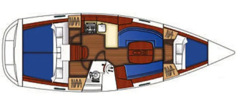Арендуйте 10.66м парусная яхта Beneteau Oceanis Clipper 343 в Фетхие - Fotoğraf 2