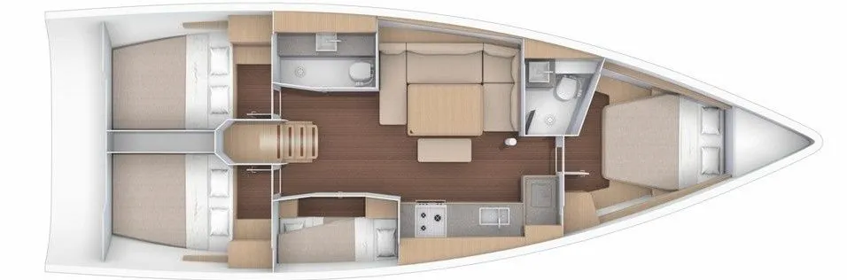 Взять в чартер 13.24м Dufour 430 в Фетхие - Fotoğraf 2
