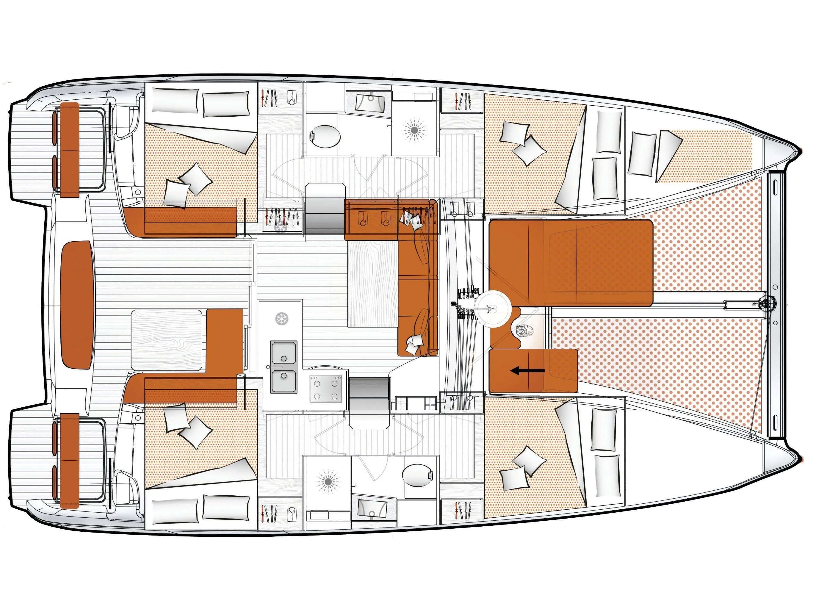 Rent a 11.33m 5 Cabin Catamaran in Fethiye - Fotoğraf 2