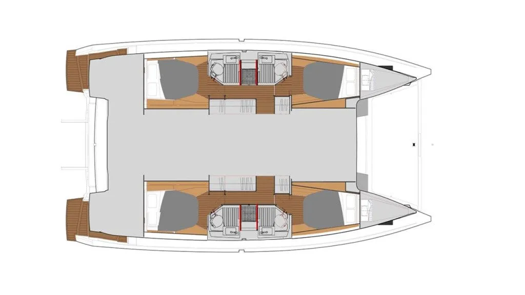Fethiye 12.58m Kiralık Fountaine Pajot Astrea 42 Katamaran - Fotoğraf 2