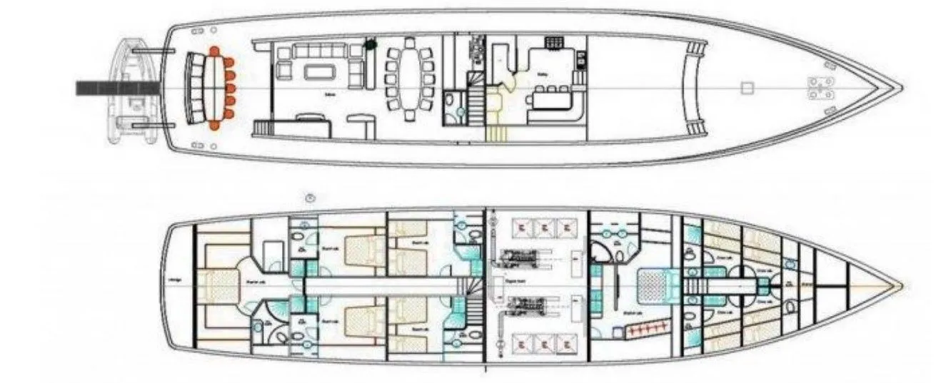 Bodrum 36.9m Gulet Kiralık - Fotoğraf 2