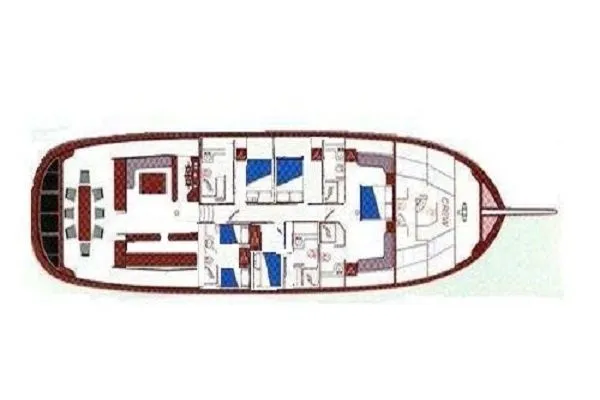 Rent a 26m Gulet in Marmaris - Fotoğraf 2