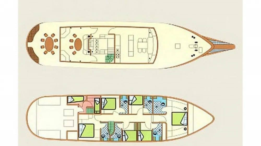 Luxus Gulet Altair in Fethiye – 6 Kabinen, 28m - Fotoğraf 5