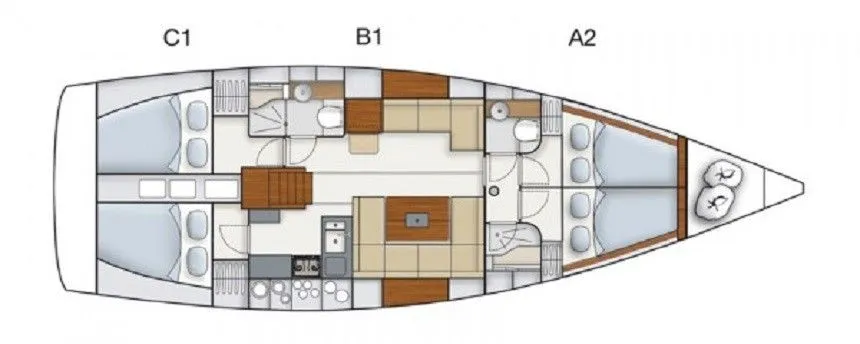 Rent a 13.52m 4 Cabin Sailing Yacht in Fethiye - Fotoğraf 2