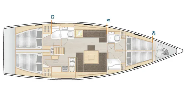 Göcek 14.04m Kiralık Hanse 458 - Fotoğraf 2