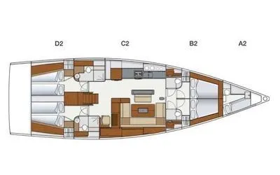 Rent a 17.15m Sailing Yacht Hanse 575 in Göcek - Fotoğraf 2