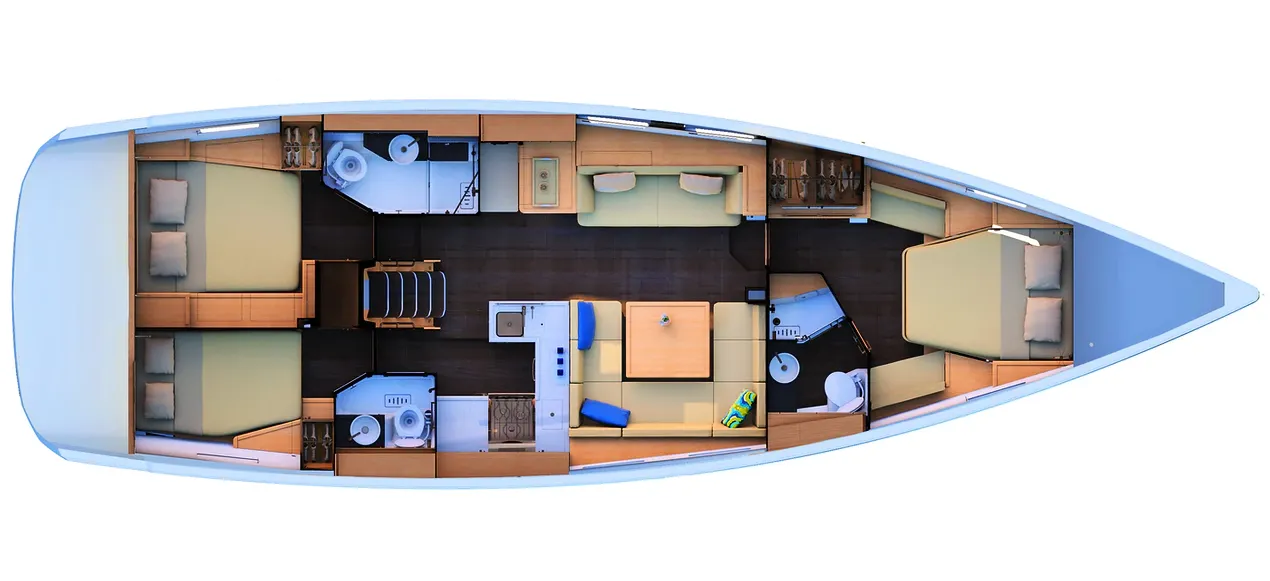 Marmaris Kiralık Jeanneau 51 15.38m Yelkenli Yat - Fotoğraf 2