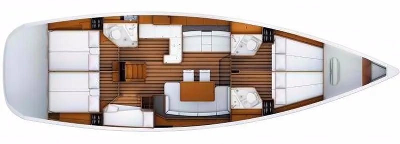 16.06m Marmaris Sailing Yacht Jeanneau 53 Hire - Fotoğraf 2