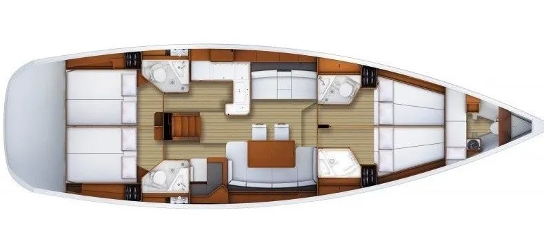 Marmaris 16.06m Kiralık Yelkenli Yat Jeanneau 53 - Fotoğraf 2