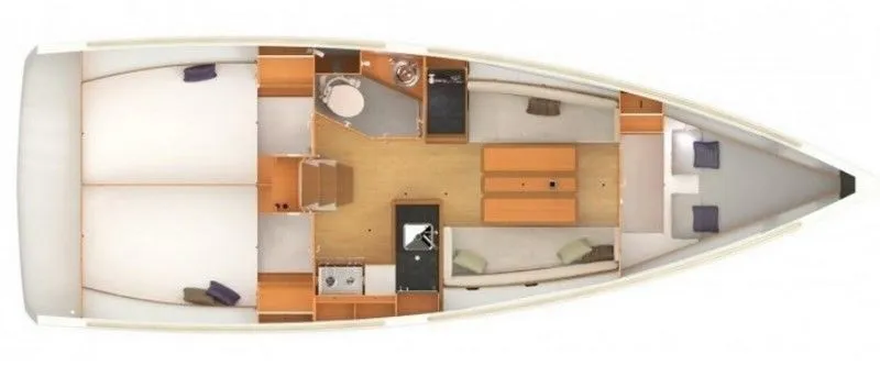 10.34m Fethiye Jeanneau Sun Odyssey 349 Hire - Fotoğraf 2