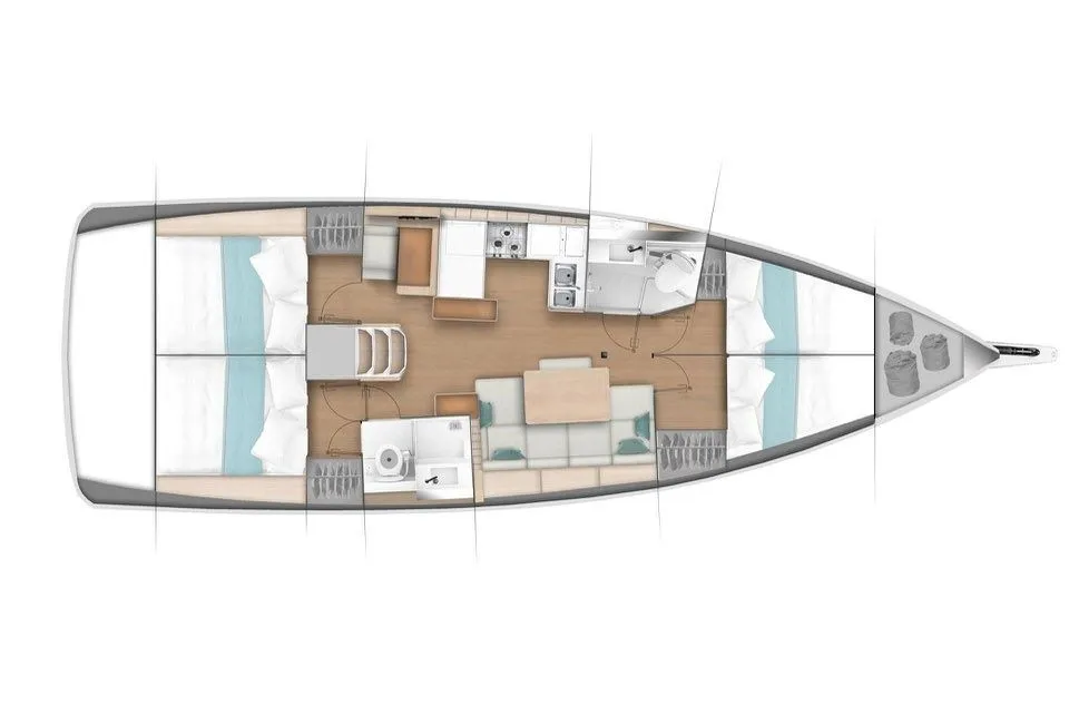 Rent a 13m 4 Cabin Sailing Yacht in Göcek - Fotoğraf 2