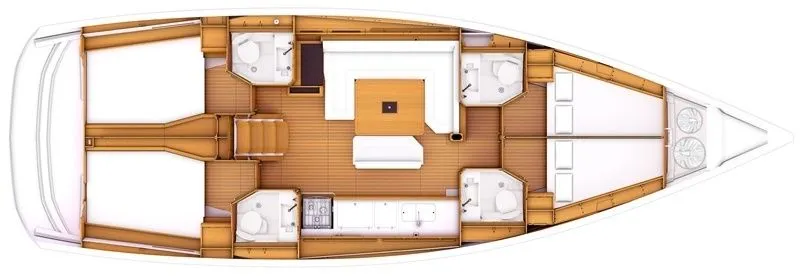 14.43m Marmaris 4 Cabin Sailing Yacht Hire - Fotoğraf 2