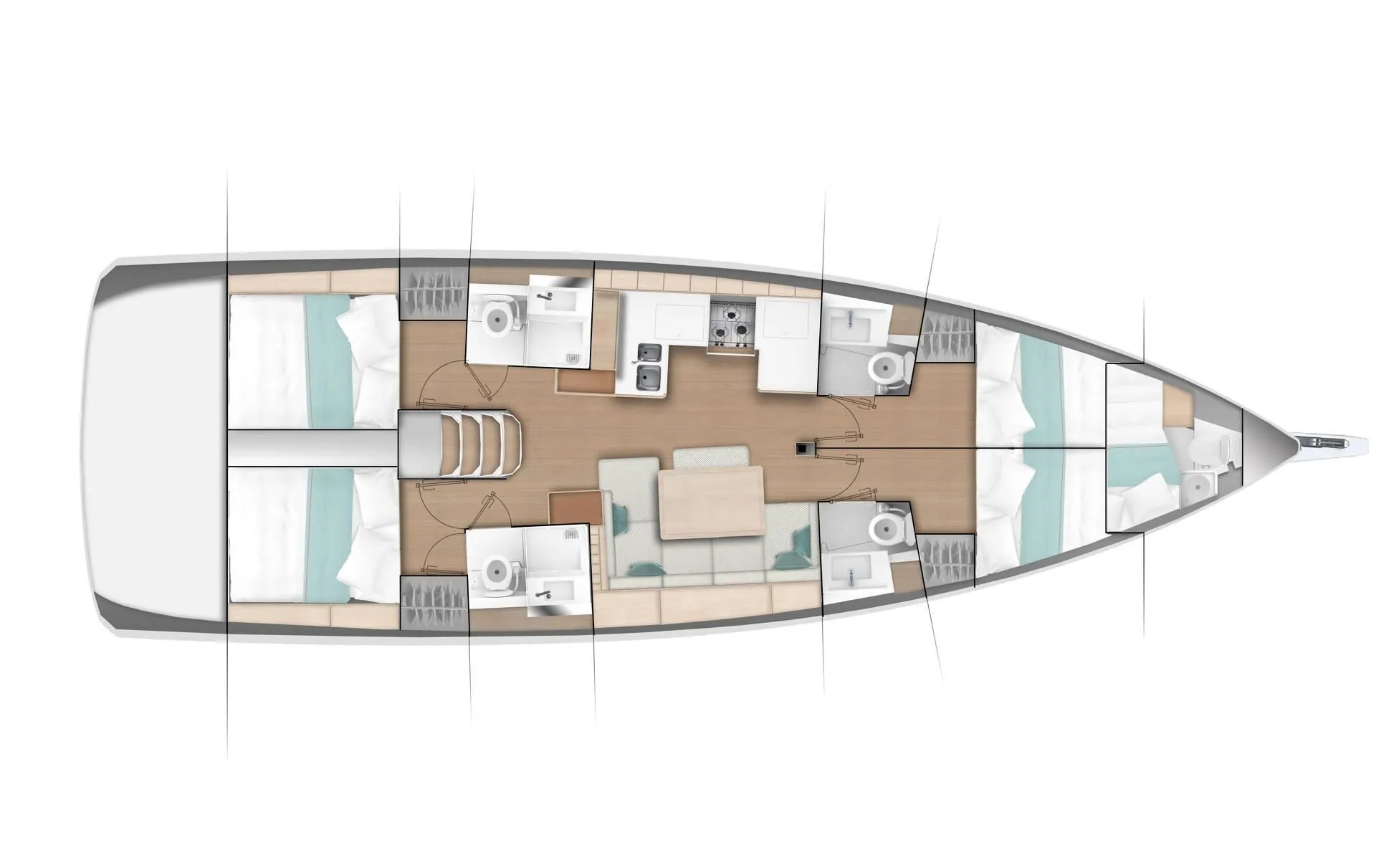 Rent a 14m Sailing Yacht Jeanneau Sun Odyssey 490 in Fethiye - Fotoğraf 2