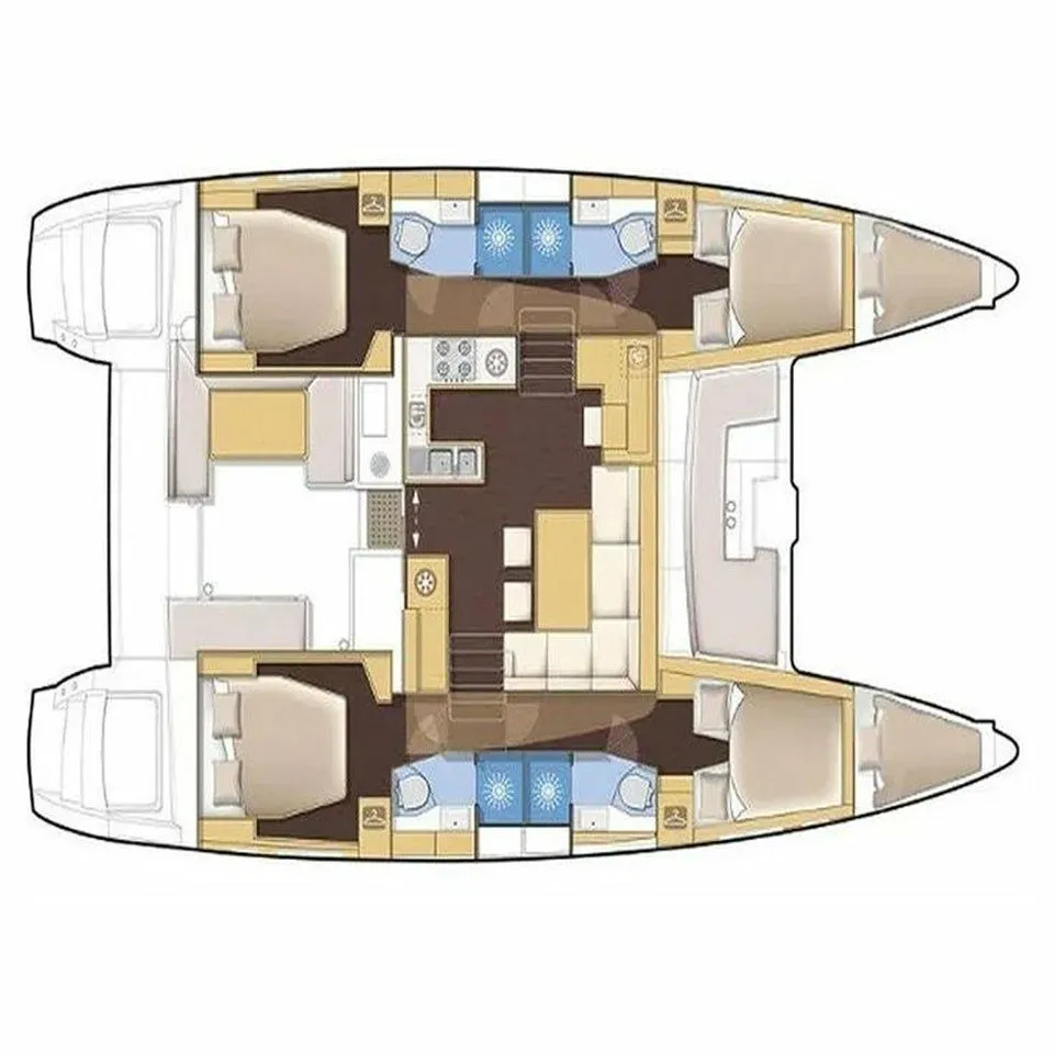 Взять в чартер 12.37м Lagoon 410 S2 катамаран в Фетхие - Fotoğraf 2