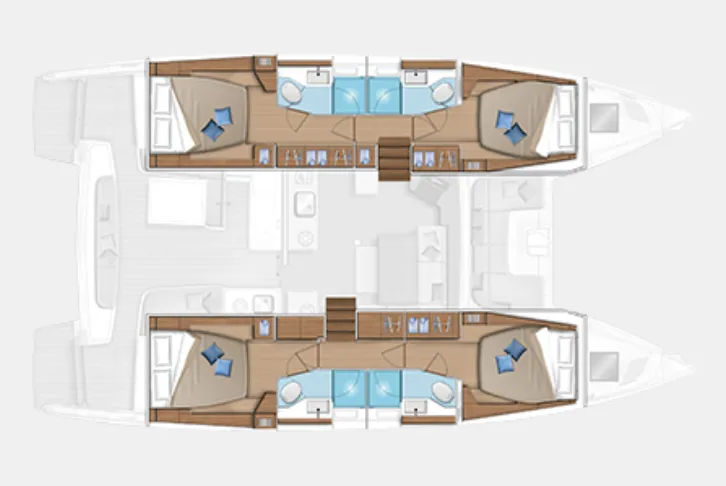 Explore Fethiye on a 13.99m 4 Cabin Catamaran Rental - Fotoğraf 2