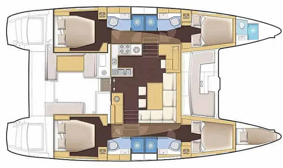 13.99m Göcek Catamaran Hire - Fotoğraf 2