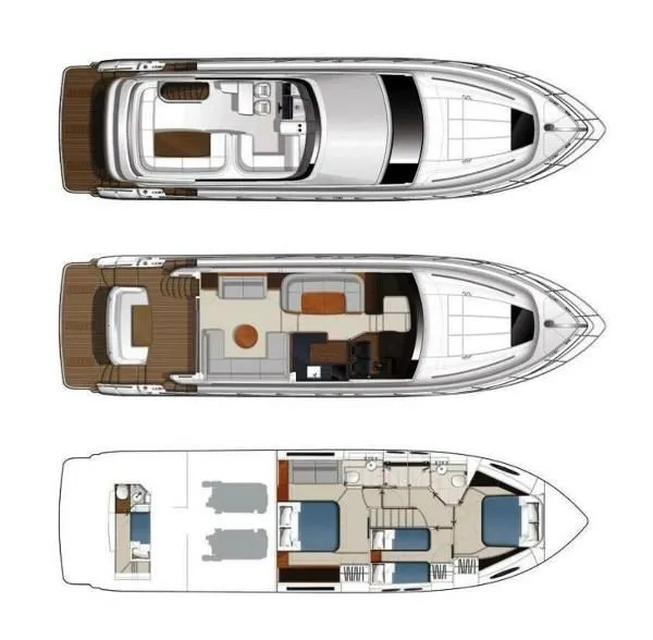 Alanya Kiralık Princess 56 18m Motoryat - Fotoğraf 2
