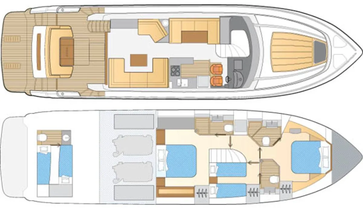 18.7m Göcek 3 Cabin Motor Yacht Hire - Fotoğraf 3